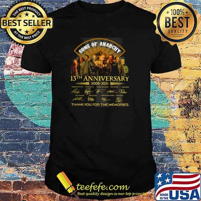 Son Of Anarchy 13th anniversary 2008 2021 thank you for the memories signatures shirt