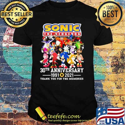 Sonic The Hedgehog 30th Anniversary 1991 2021 Thank You For The Memories Shirt