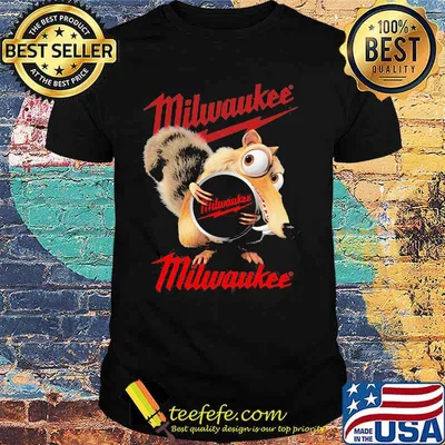 Squirrel W Nuts With Logo Milwaukee Shirt