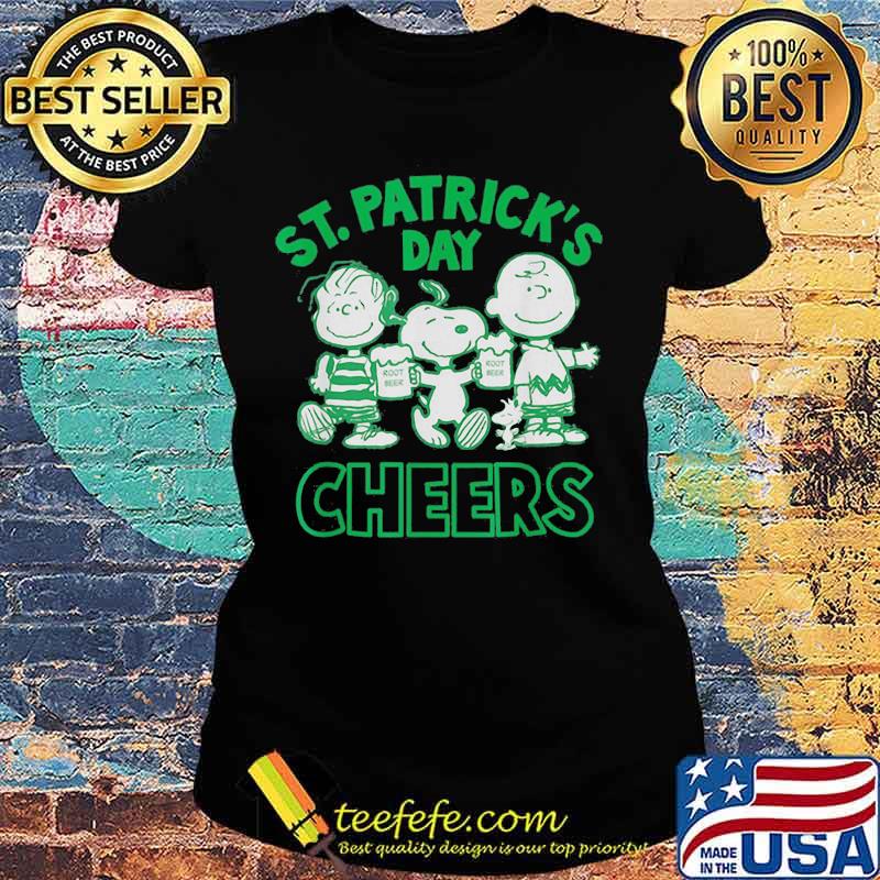 St Patricks Day Cheers Snoopy Charlie Shirt Ladies tee St Patricks Day Cheers Snoopy Charlie Shirt Ladies tee