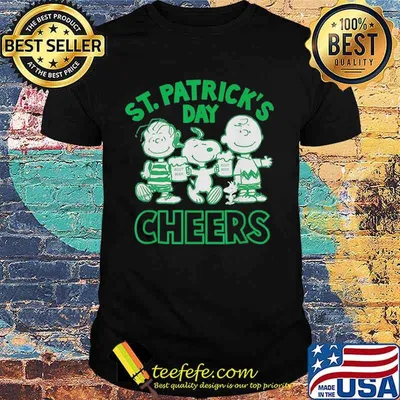 St Patricks Day Cheers Snoopy Charlie Shirt