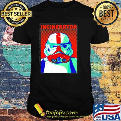 STAR WARS THE MANDALORIAN INCINERATOR TROOPER COMIC PORTRAIT SHIRT