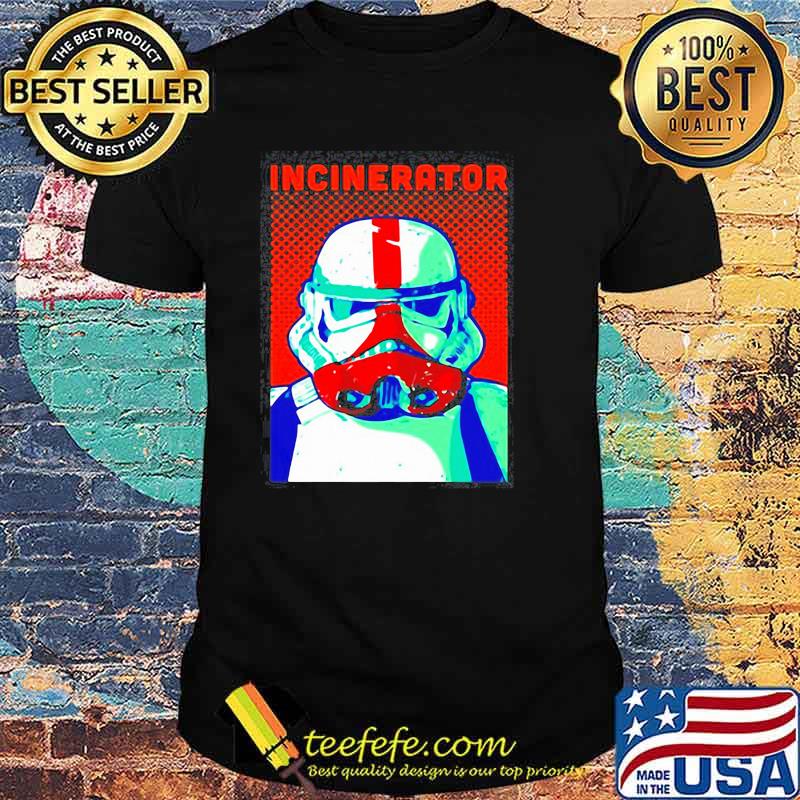 STAR WARS THE MANDALORIAN INCINERATOR TROOPER COMIC PORTRAIT SHIRT
