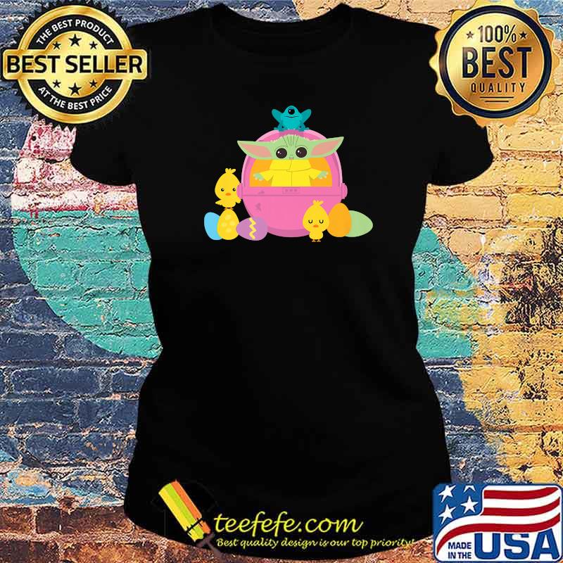 Star Wars The Mandalorian The Child Happy Easte baby yoda Ladies tee Star Wars The Mandalorian The Child Happy Easte baby yoda Ladies tee