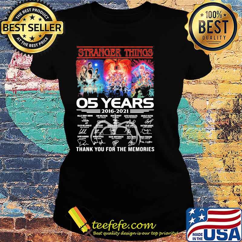 Stranger Things 05 Years Thank You For The Memories Shirt Ladies tee Stranger Things 05 Years Thank You For The Memories Shirt Ladies tee