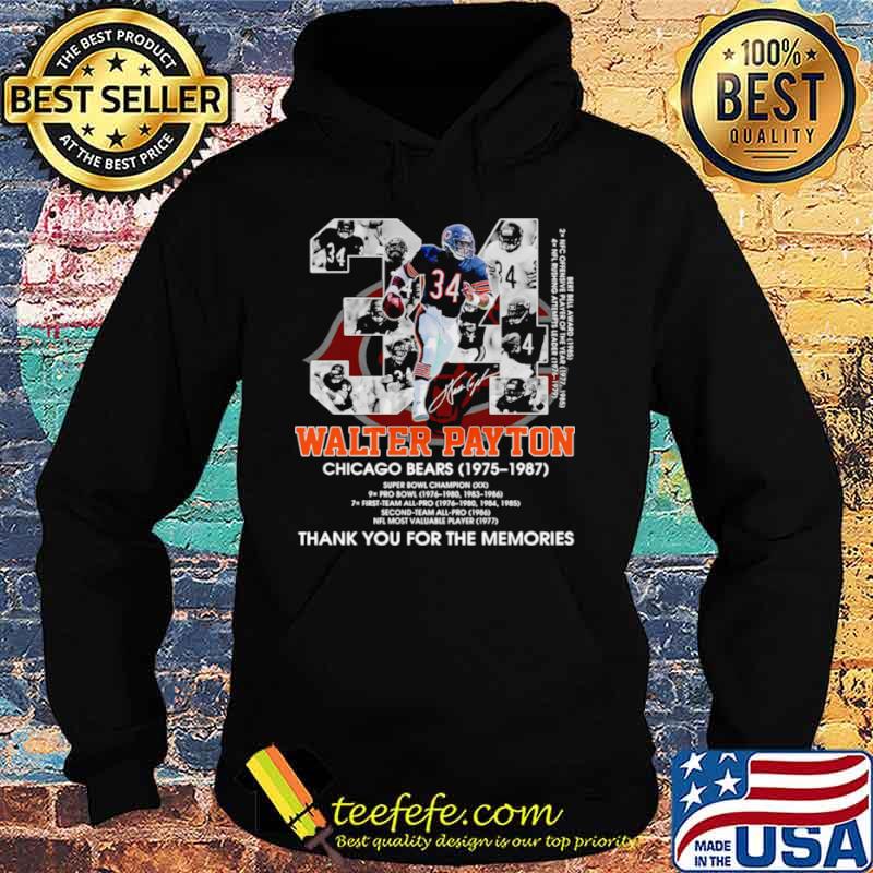 34 walter payton chicago bears thank you for the memories Hoodie 34 walter payton chicago bears thank you for the memories Hoodie