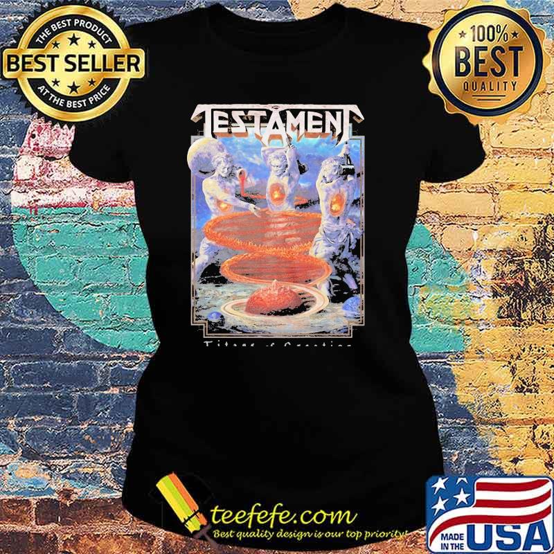Testament Titans Of Creation Black Shirt Ladies tee Testament Titans Of Creation Black Shirt Ladies tee