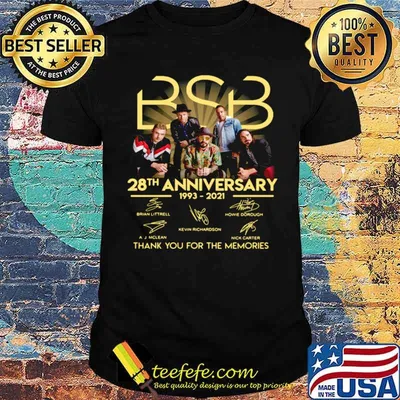 The Backstreet Boys 28th Anniversary 1993 2021 Signatures Thank You For The Memories Shirt