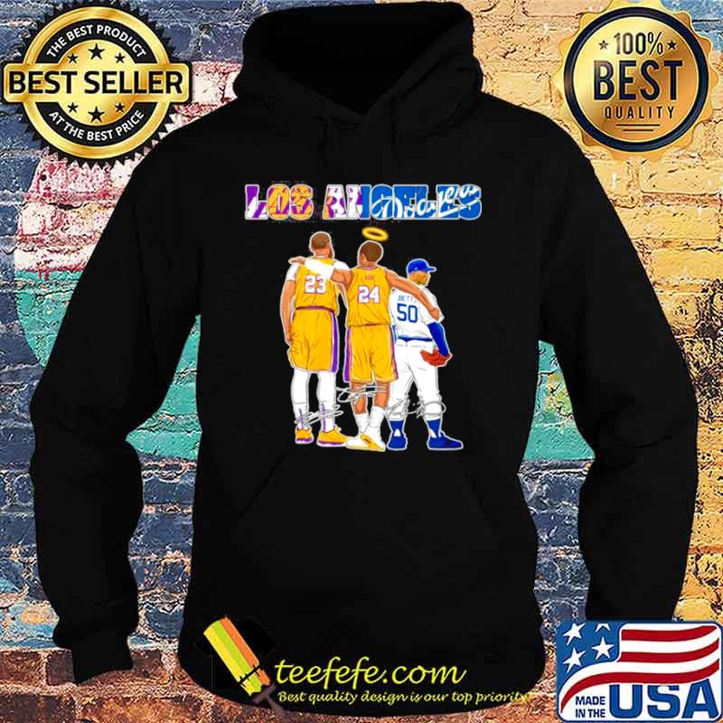 The Los Angeles Sports 23 Lebron James 24 Kobe Bryant And 50 Betts Signatures Hoodie The Los Angeles Sports 23 Lebron James 24 Kobe Bryant And 50 Betts Signatures Hoodie