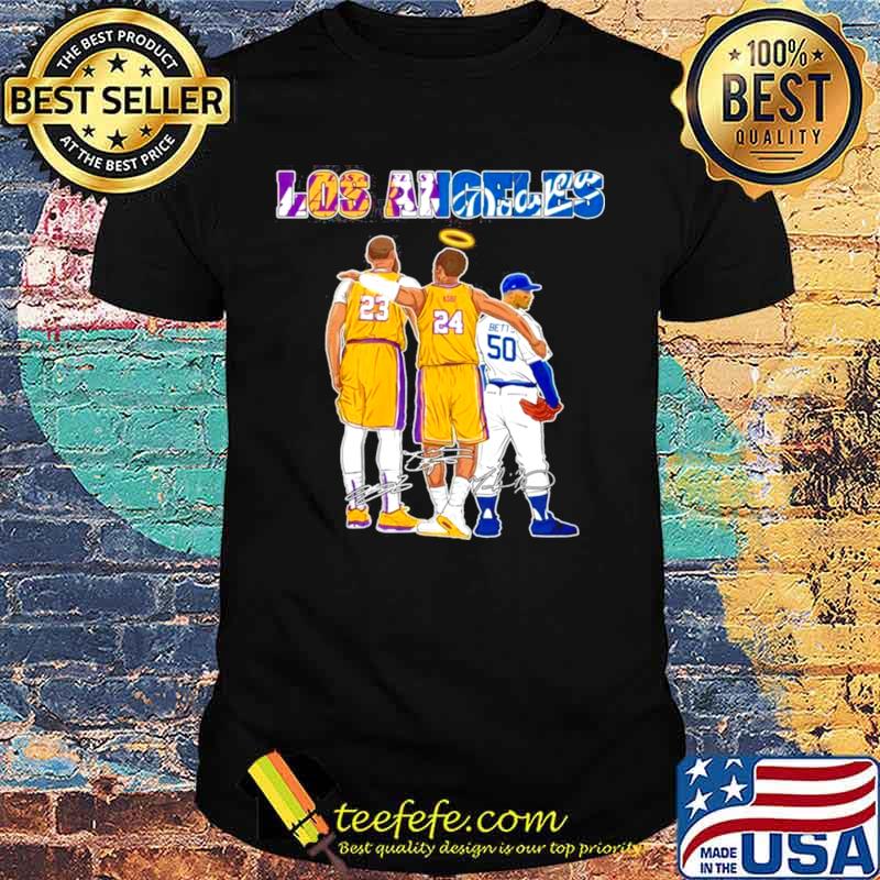 The Los Angeles Sports 23 Lebron James 24 Kobe Bryant And 50 Betts Signatures shirt