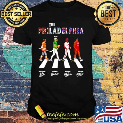 The philadelphia teams sport abbey road signatures shirt