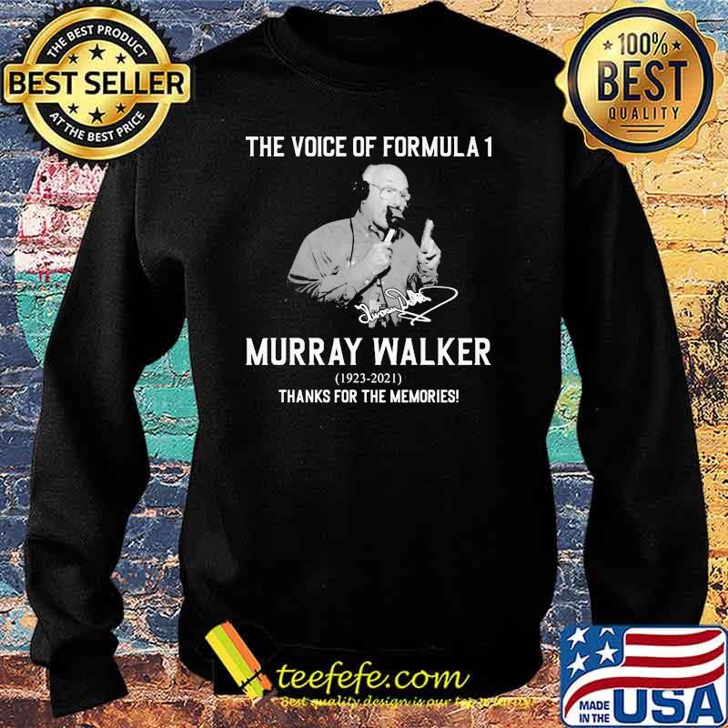 The Voice Of Formula One Murray Walker Thanks For The Memories Signature Shirt Sweater The Voice Of Formula One Murray Walker Thanks For The Memories Signature Shirt Sweater