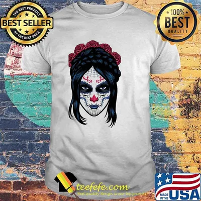 The Women Evil Spider Flower Rose Day Of The Dead Shirt