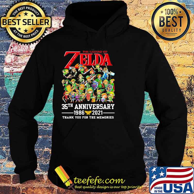 The Zelda 35th Anniversary 1986 2021 Thank You For The Memories Shirt Hoodie The Zelda 35th Anniversary 1986 2021 Thank You For The Memories Shirt Hoodie