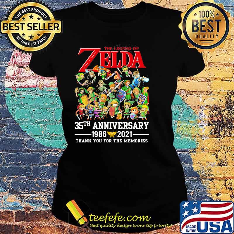 The Zelda 35th Anniversary 1986 2021 Thank You For The Memories Shirt Ladies tee The Zelda 35th Anniversary 1986 2021 Thank You For The Memories Shirt Ladies tee