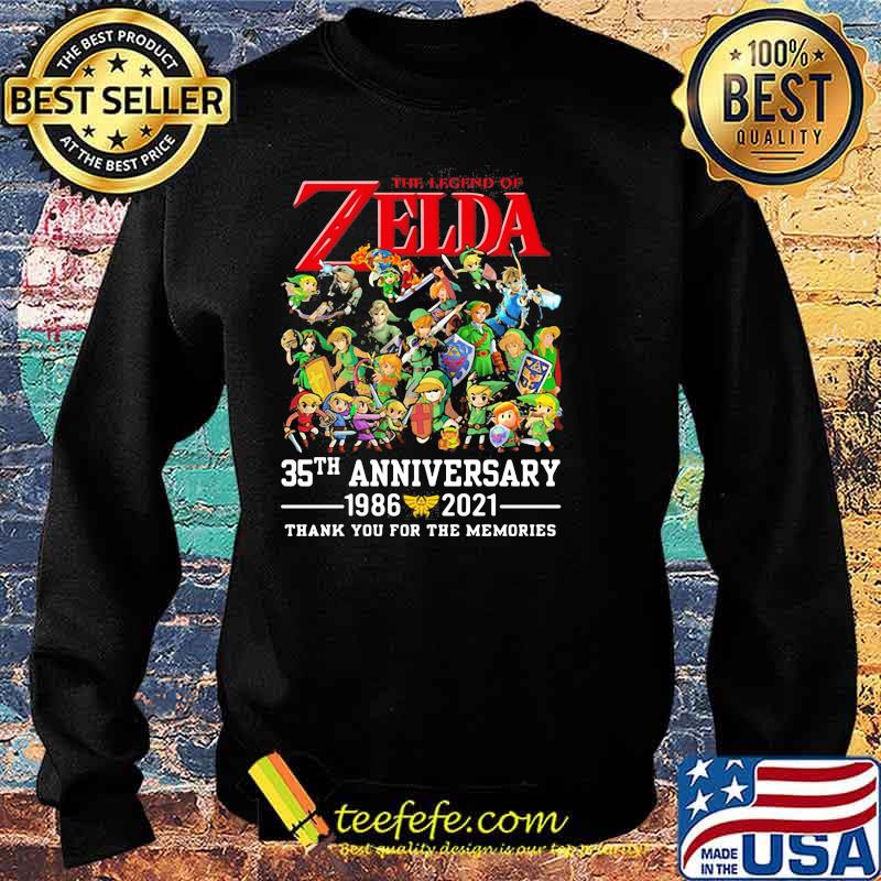 The Zelda 35th Anniversary 1986 2021 Thank You For The Memories Shirt Sweater The Zelda 35th Anniversary 1986 2021 Thank You For The Memories Shirt Sweater