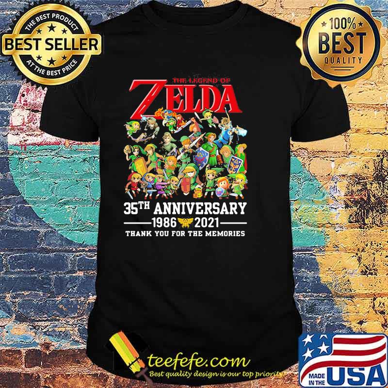 The Zelda 35th Anniversary 1986 2021 Thank You For The Memories Shirt The Zelda 35th Anniversary 1986 2021 Thank You For The Memories Shirt