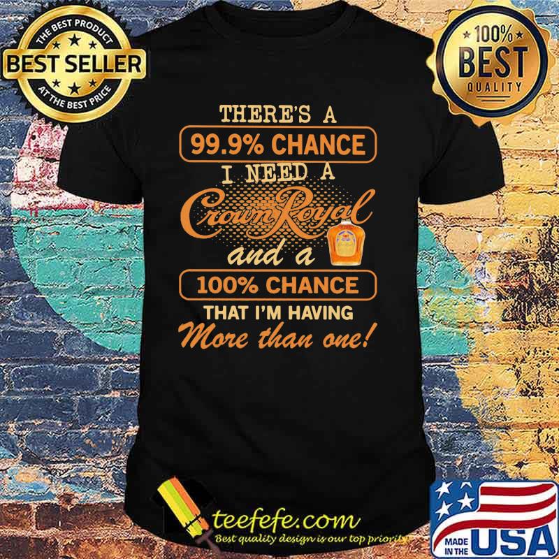 There Us A 99.9 Percent Chance I Need A Crown Royal And A 100 Percent Chance That I Am Having More Than One Shirt