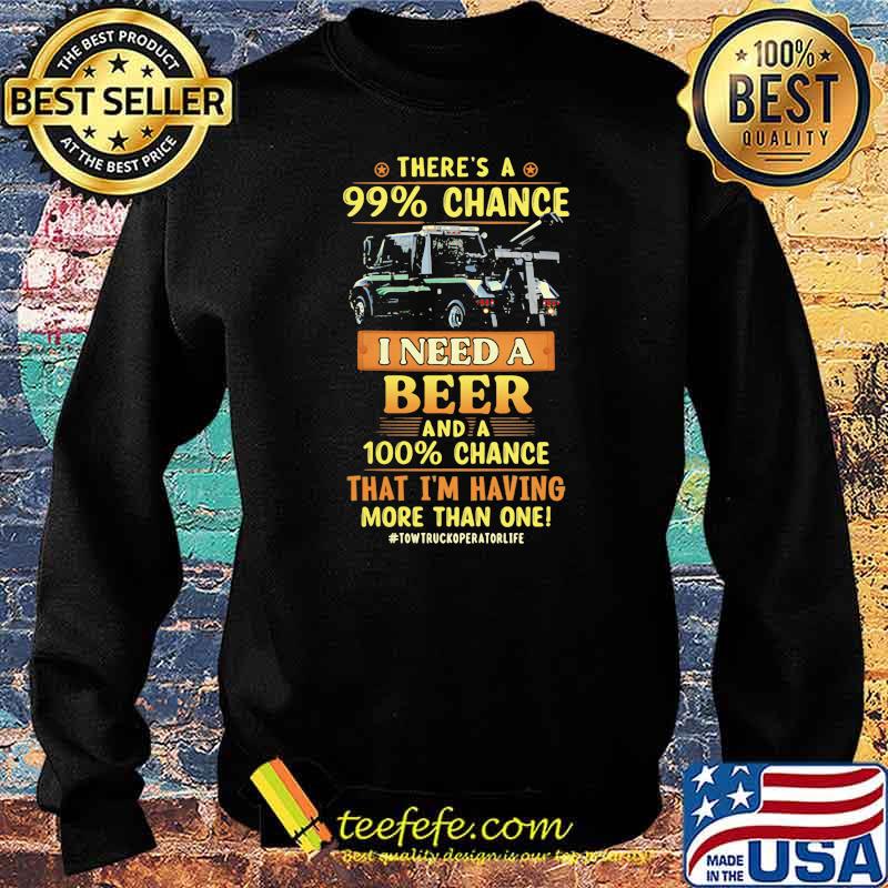 There’s a 99 percent chance I need a beer and a 100 percent that I’m having more than one Sweater There’s a 99 percent chance I need a beer and a 100 percent that I’m having more than one Sweater