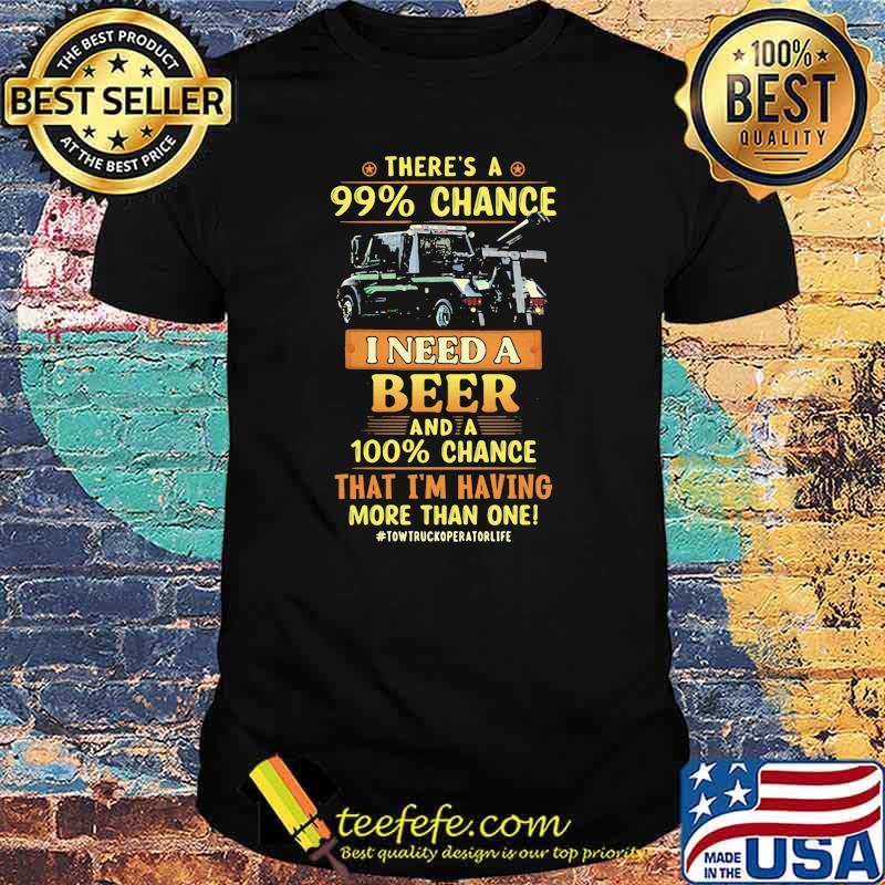There’s a 99 percent chance I need a beer and a 100 percent that I’m having more than one shirt