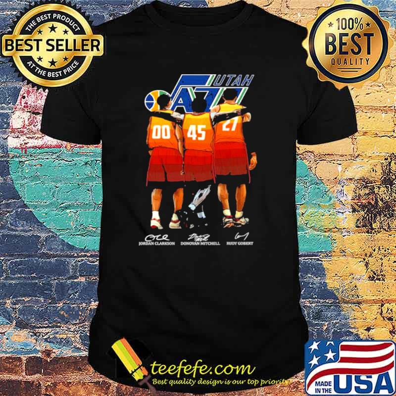 Utah Jazz Jordan Clarkson Donovan Mitchell And Rudy Gobert Signature Shirt