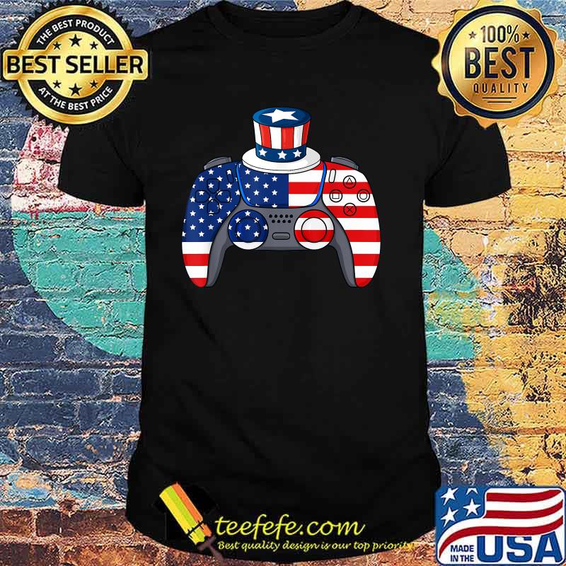 Video Game 4th Of July Gaming American Flag Shirt