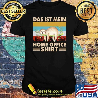 Vintage Sloth das ist mein home office shirt