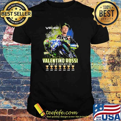 Vr 46 Valentino Rossi World Champion Signature Shirt