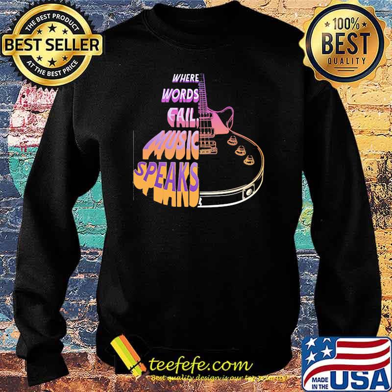 Where World Fall Music Speaks Guitar Shirt Sweater Where World Fall Music Speaks Guitar Shirt Sweater
