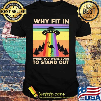 Why Fit In When You Were Born To Stand Outflamingo Vintage Shirt