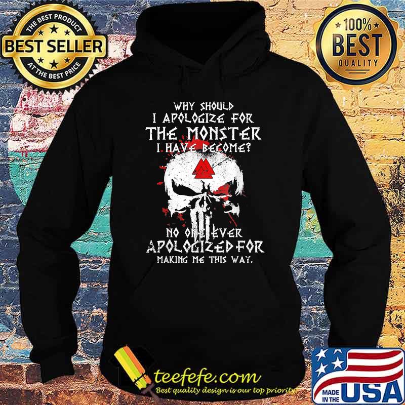 Why Should I Apologize For The Monster Viking Skull Shirt Hoodie Why Should I Apologize For The Monster Viking Skull Shirt Hoodie