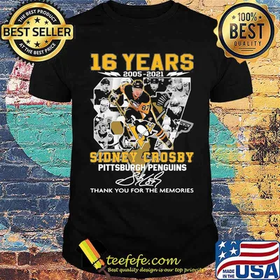 16 Years 2005 2021 Sidney Crosby Pittsburgh Penguins Thank You For The Memories Signature Shirt