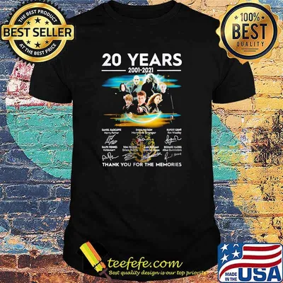 20 Years 2001 2021 Harry Potter Thank You For The Memories Signature Shirt