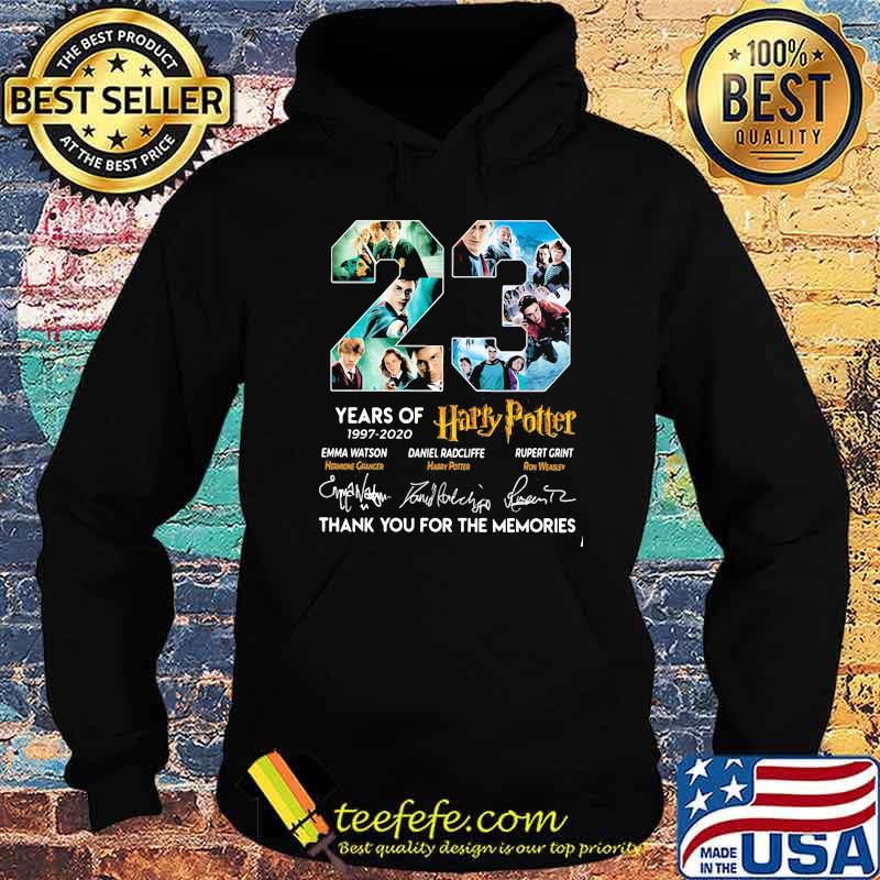 23 Years Of 1997 2020 Harry Potter Thank You For The Memories Signature Shirt Hoodie 23 Years Of 1997 2020 Harry Potter Thank You For The Memories Signature Shirt Hoodie