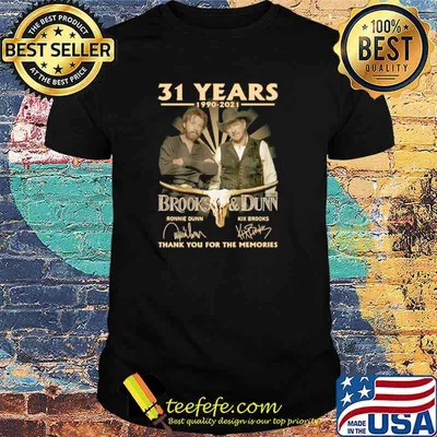 31 Years 1990 2021 Brooks And Dunn Signatures Thank You For The Memories T shirt