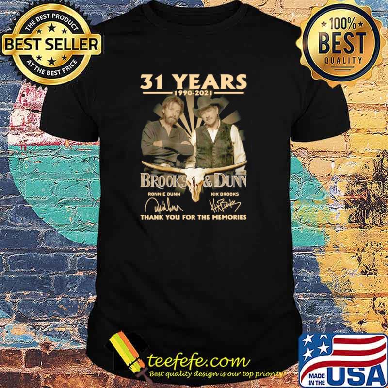 31 Years 1990 2021 Brooks And Dunn Signatures Thank You For The Memories T shirt 31 Years 1990 2021 Brooks And Dunn Signatures Thank You For The Memories T shirt