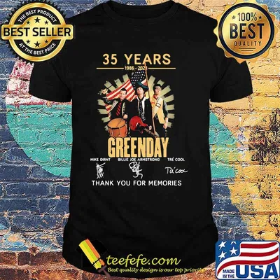 35 Years 1986 2021 Greenday Thank You For The Memories Signature Shirt