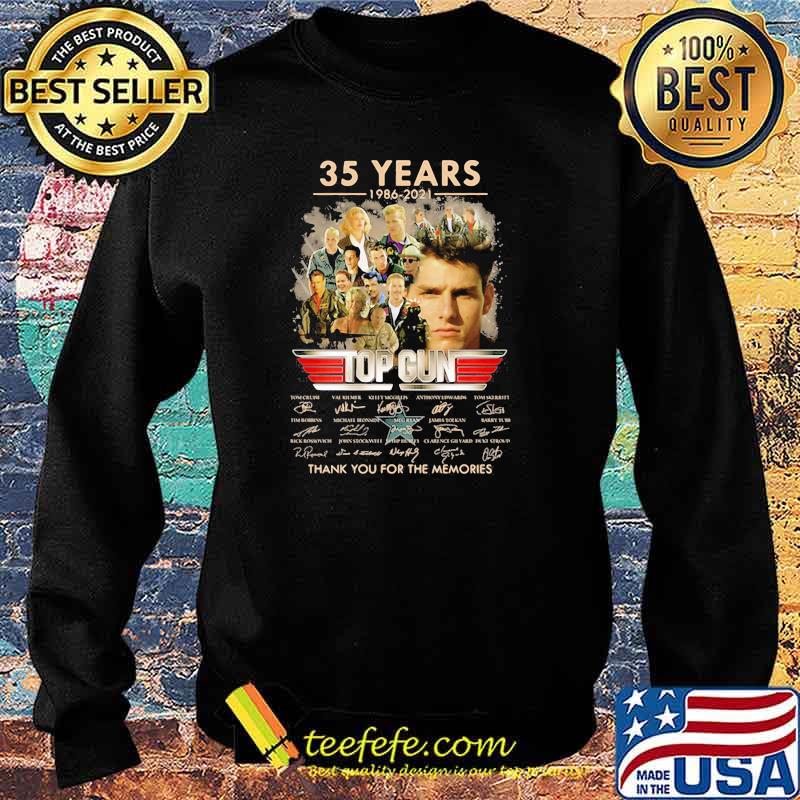 35 Years 1986 2021 Top Gun Thank You For The Memories Signature Shirt Sweater 35 Years 1986 2021 Top Gun Thank You For The Memories Signature Shirt Sweater