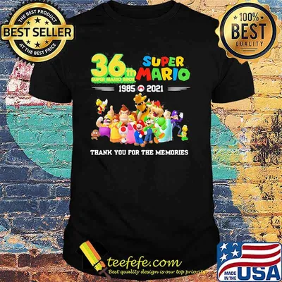 36 Th Super Mario Bros 1985 2021 Thank You For The Memories Shirt