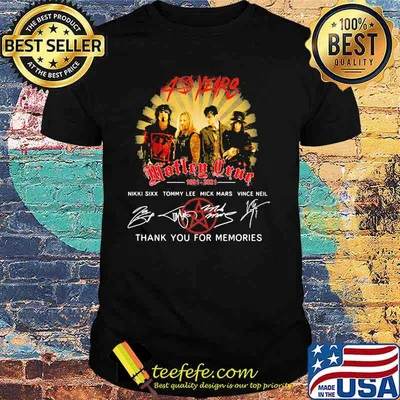 40 Years Motley Crue 1981 2021 Thank You For The Memories Signature Shirt