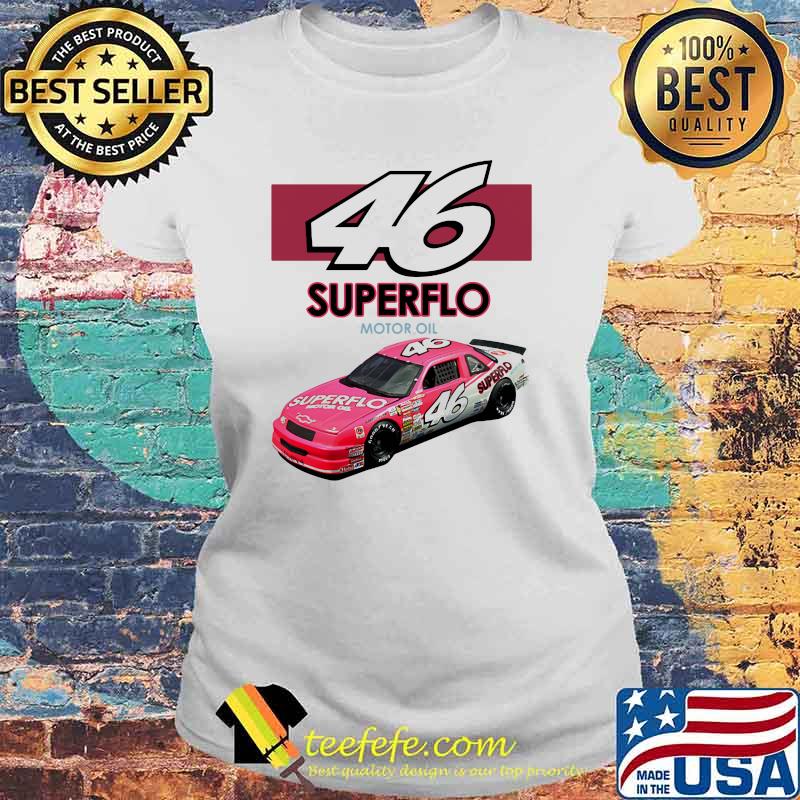 46 Superflo Motor Oil Car Pink Shirt Laides tee 46 Superflo Motor Oil Car Pink Shirt Laides tee