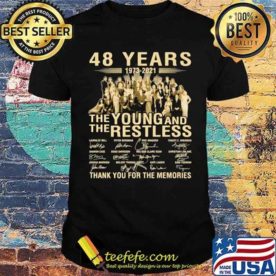 48 Years 1973 2021 The Young And The Restless Thank You For The Memories Signature Shirt