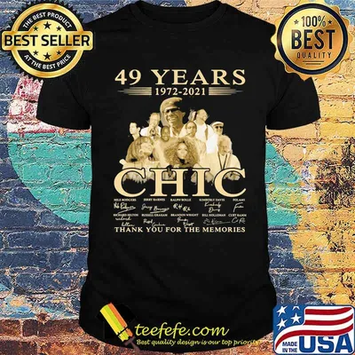 49 Years 1972 2021 Chic Thank You For The Memories Signature Shirt
