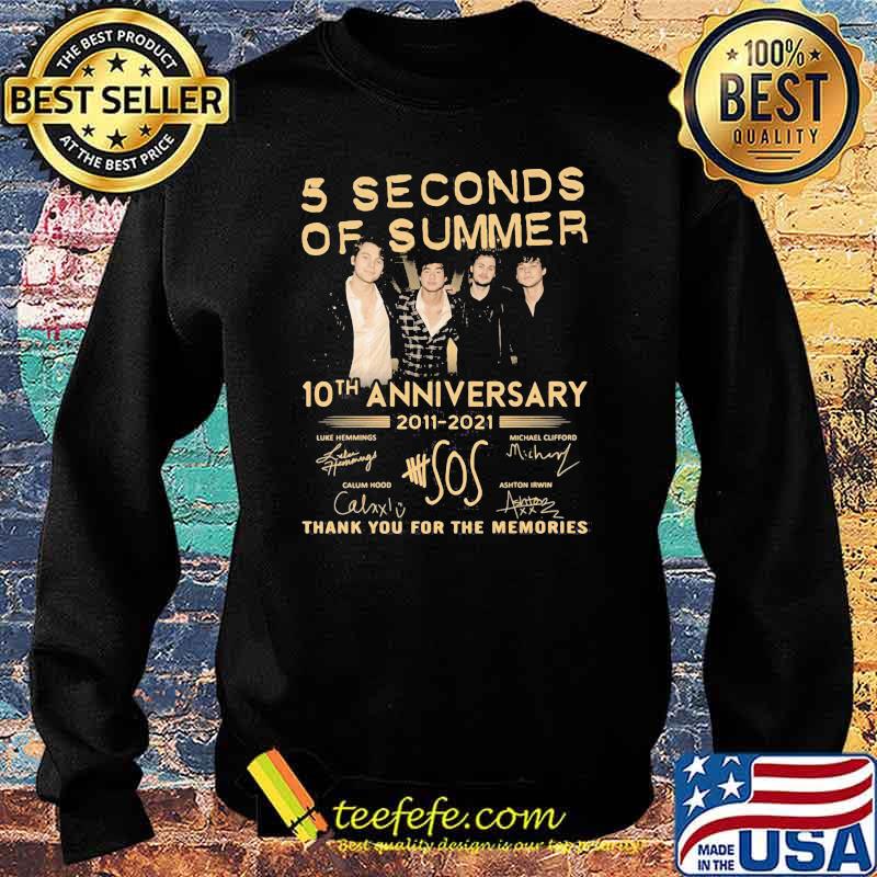5 Seconds Of Summer 10th Anniversary 2011 2021 Sos Thank You For The Memories Signature Shirt Sweater 5 Seconds Of Summer 10th Anniversary 2011 2021 Sos Thank You For The Memories Signature Shirt Sweater
