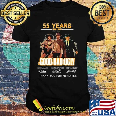 55 Years 1966 2021 Good Bad Ugly Thank You For The Memories Signature Shirt