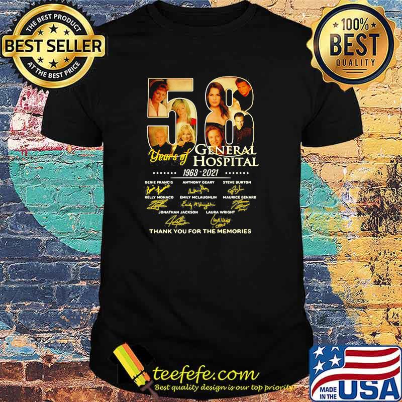 58 years of General Hospital 1963-2021 thank you for the memories signature shirt