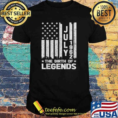 59th Birthday Shirt July 1962 The Birth Of Legends Shirt