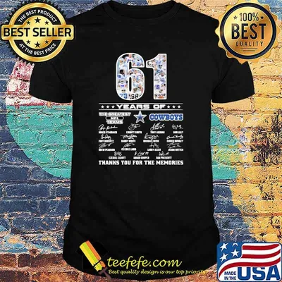 61 years Of Cowboys Thank You For The memories Signature shirt