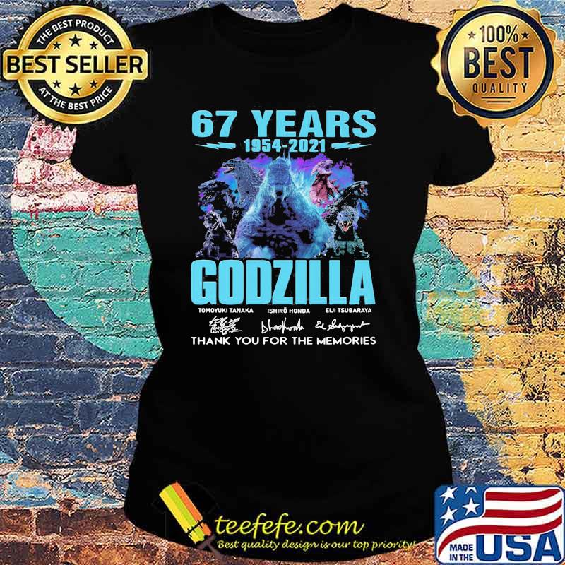 67 Years 1954 2021 Godzilla Thank You For The Memories Signature Shirt Ladies tee 67 Years 1954 2021 Godzilla Thank You For The Memories Signature Shirt Ladies tee