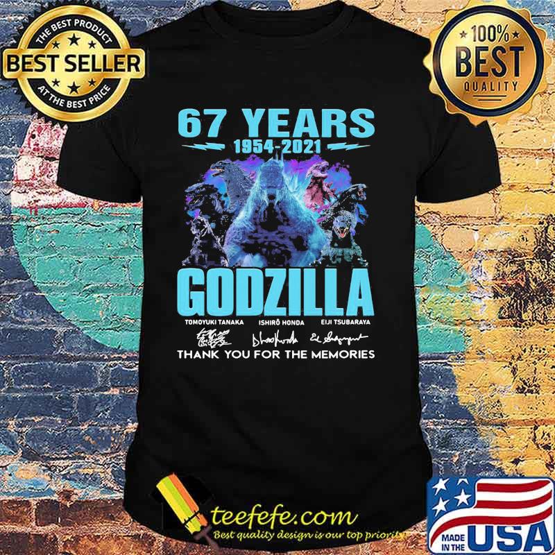 67 Years 1954 2021 Godzilla Thank You For The Memories Signature Shirt 67 Years 1954 2021 Godzilla Thank You For The Memories Signature Shirt